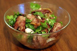 Печень с шампиньонами 